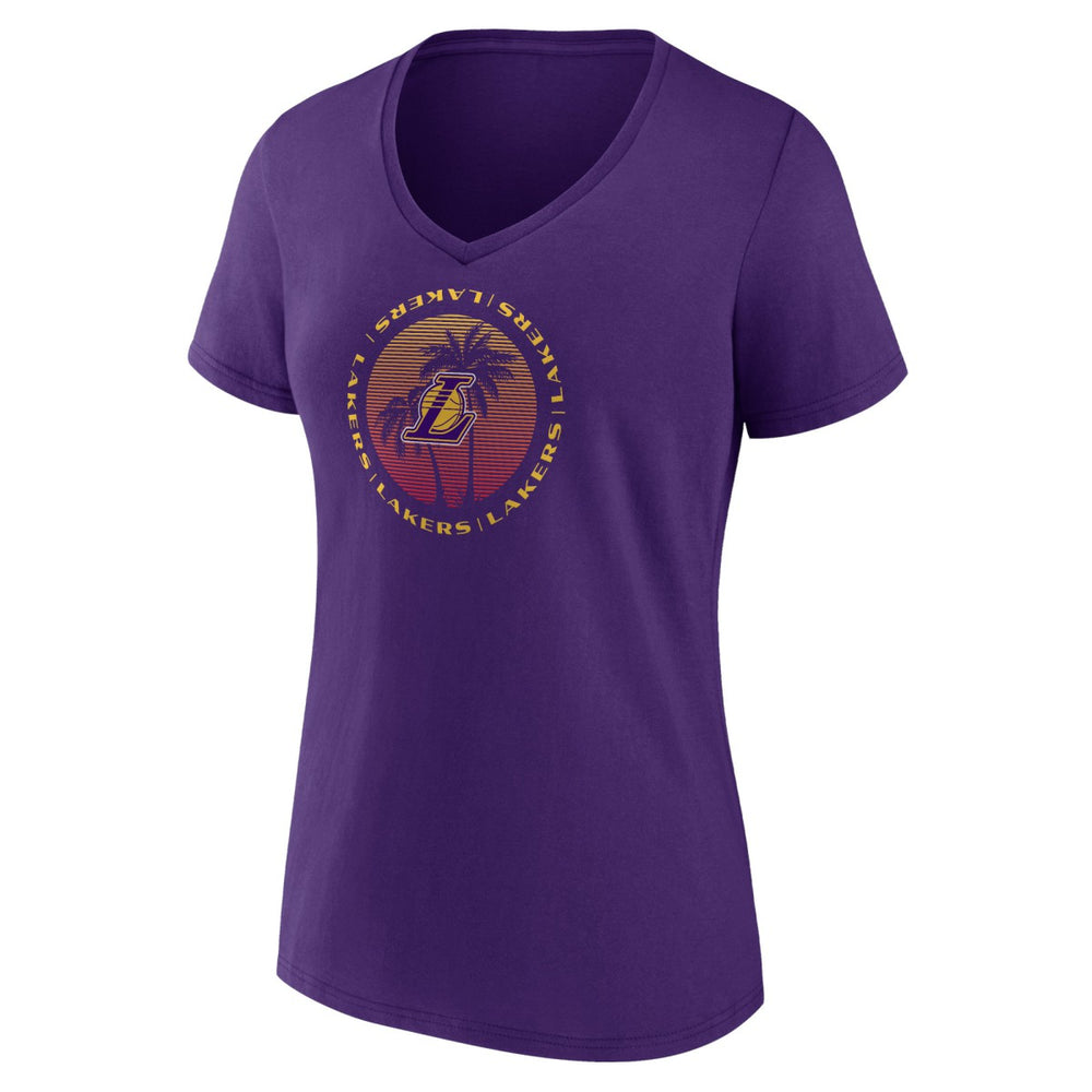 Los Angeles Lakers Women's Announcer V-Neck T-Shirt