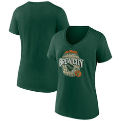 Milwaukee Bucks Women's Announcer V-Neck T-Shirt
