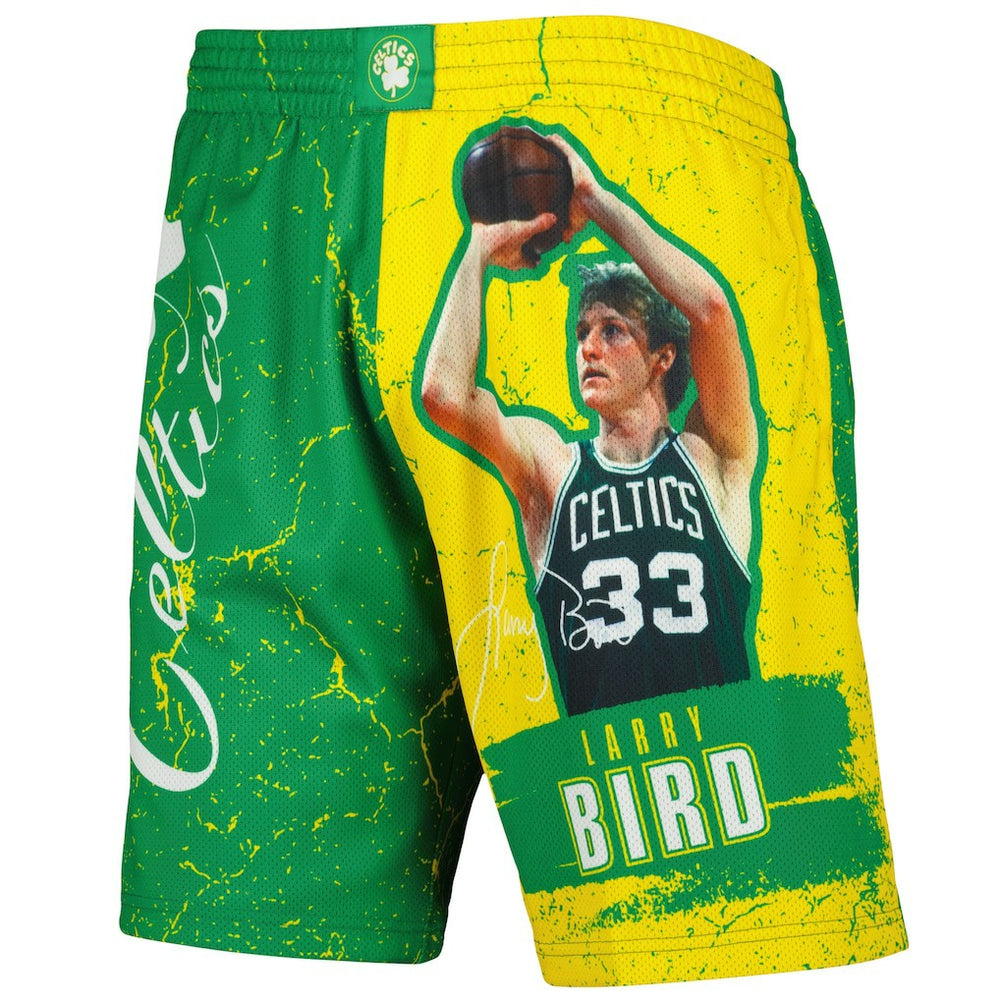 Mitchell & Ness Larry Bird Boston Celtics Hardwood Classics Player Burst Shorts