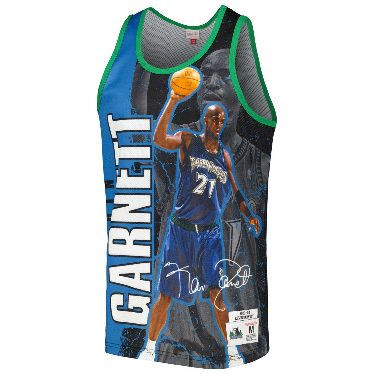 Mitchell & Ness Kevin Garnett Minnesota Timberwolves 2003-04 Hardwood Classics Player Burst Tank Top