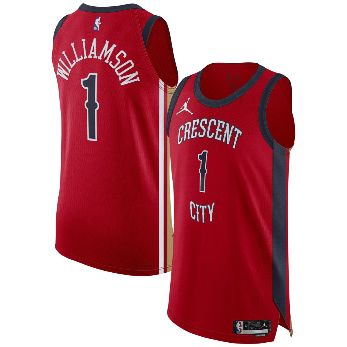 Zion Williamson New Orleans Pelicans Jordan Brand Authentic Jersey
