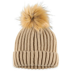 WEAR by Erin Andrews Women's Neutral Cuffed Knit Hat with Pom - Arizona Cardinals Hats