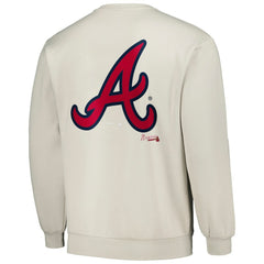 Gray Atlanta Braves PLEASURES Ballpark Pullover Sweatshirt