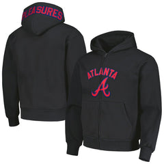 Black Atlanta Braves PLEASURES Opening Day Full-Zip Hoodie