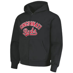 Black Cincinnati Reds PLEASURES Opening Day Full-Zip Hoodie