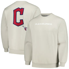 Gray Cleveland Guardians PLEASURES Ballpark Pullover Sweatshirt