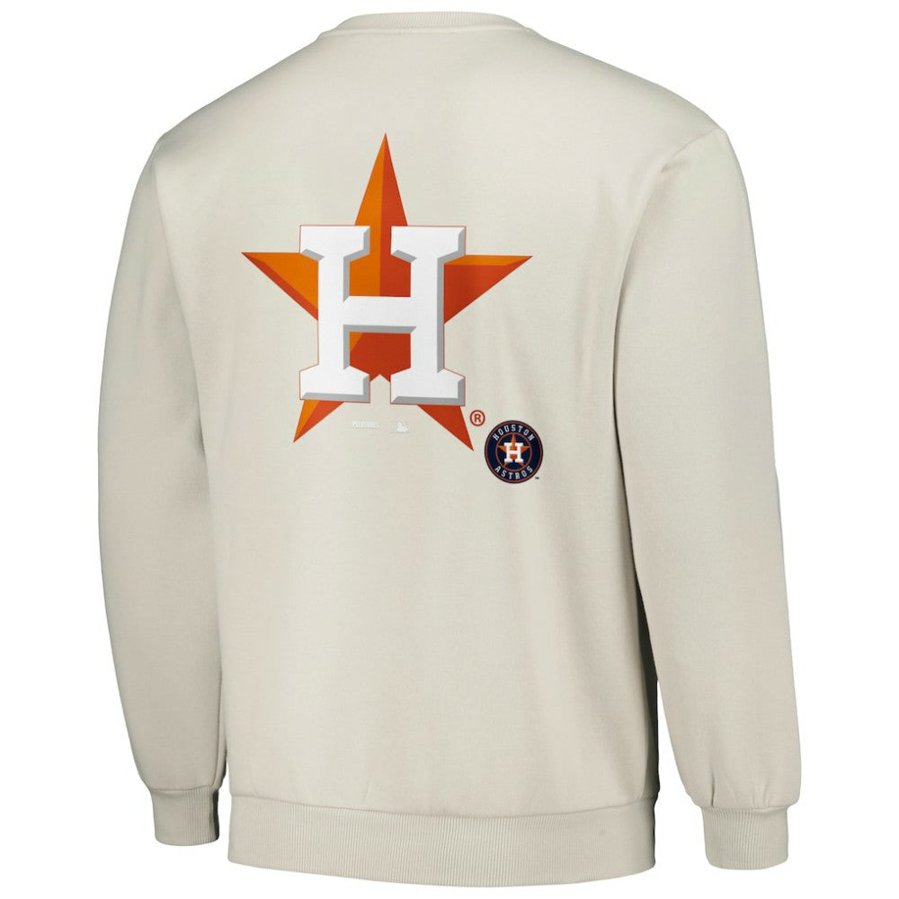 Gray Houston Astros PLEASURES Ballpark Pullover Sweatshirt