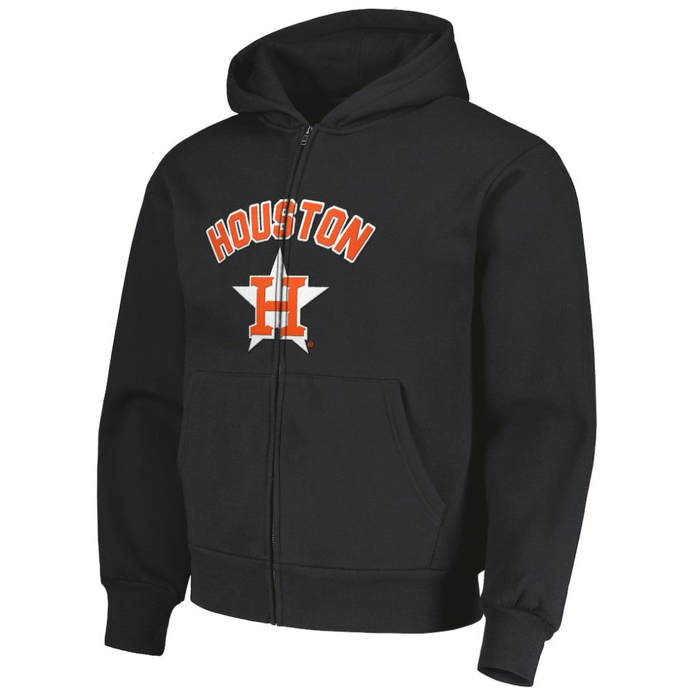 Black Houston Astros PLEASURES Opening Day Full-Zip Hoodie
