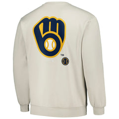 Gray Milwaukee Brewers PLEASURES Ballpark Pullover Sweatshirt