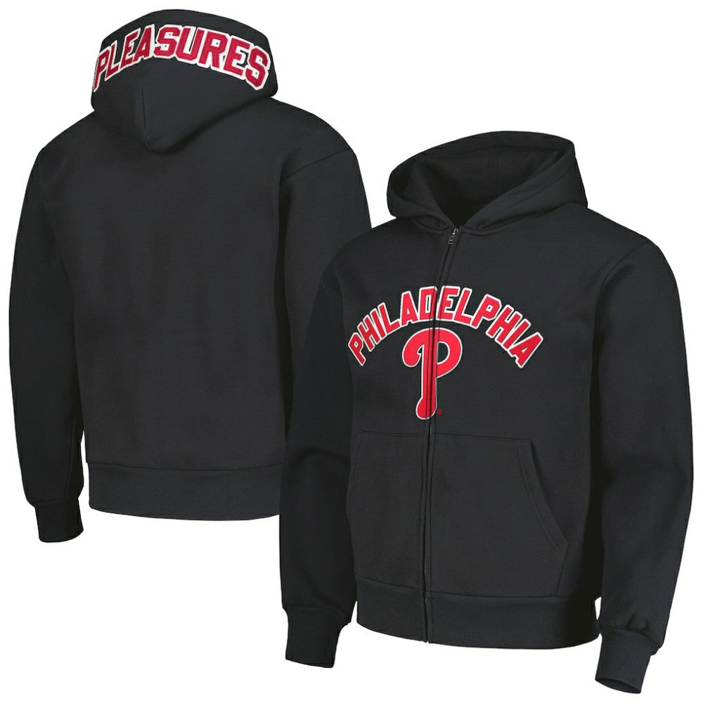 Black Philadelphia Phillies PLEASURES Opening Day Full-Zip Hoodie