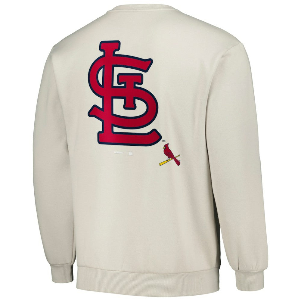 Gray St. Louis Cardinals PLEASURES Ballpark Pullover Sweatshirt