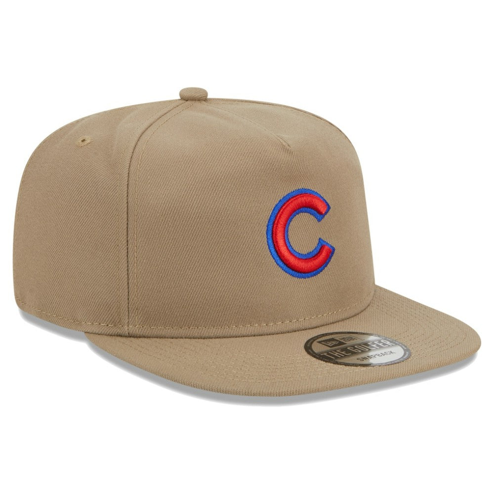 Khaki Chicago Cubs New Era Golfer Adjustable Hat