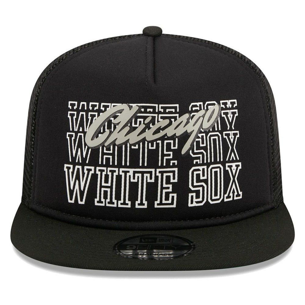 Black Chicago White Sox New Era  Street Team A-Frame Trucker 9FIFTY Snapback Hat