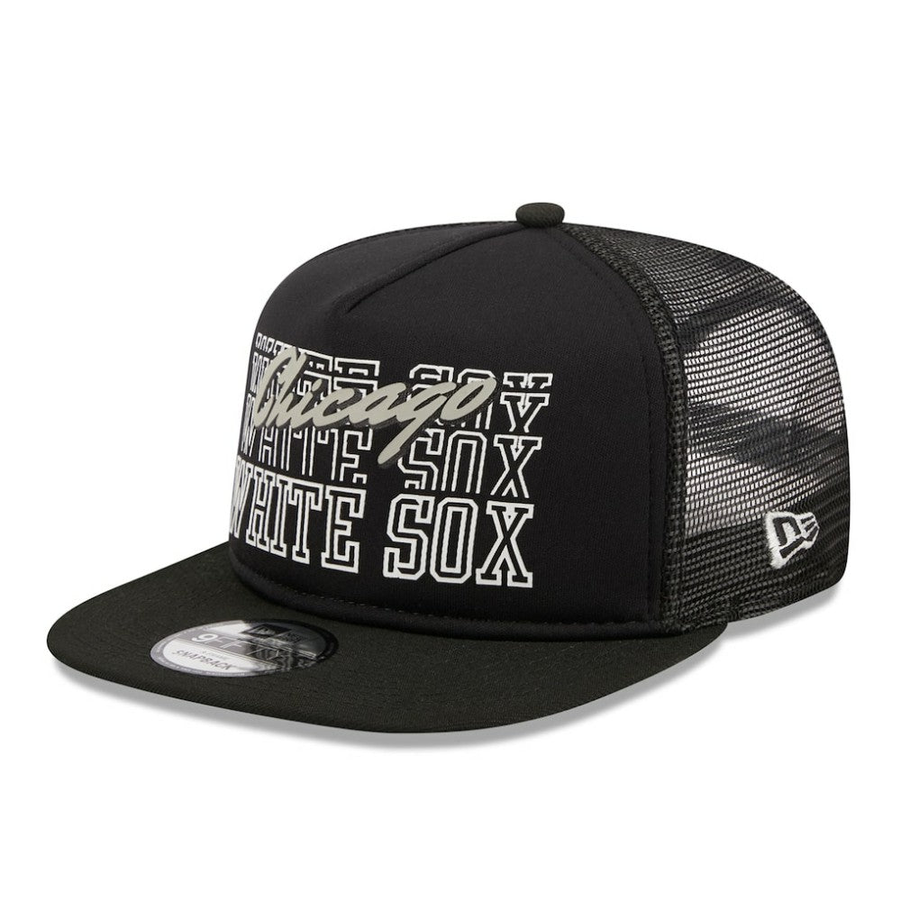 Black Chicago White Sox New Era  Street Team A-Frame Trucker 9FIFTY Snapback Hat