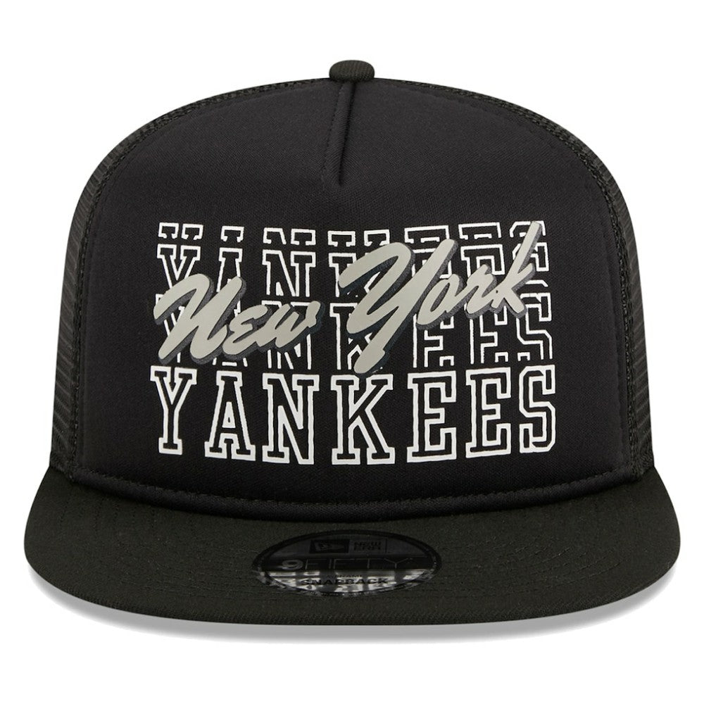 Black New York Yankees New Era  Street Team A-Frame Trucker 9FIFTY Snapback Hat