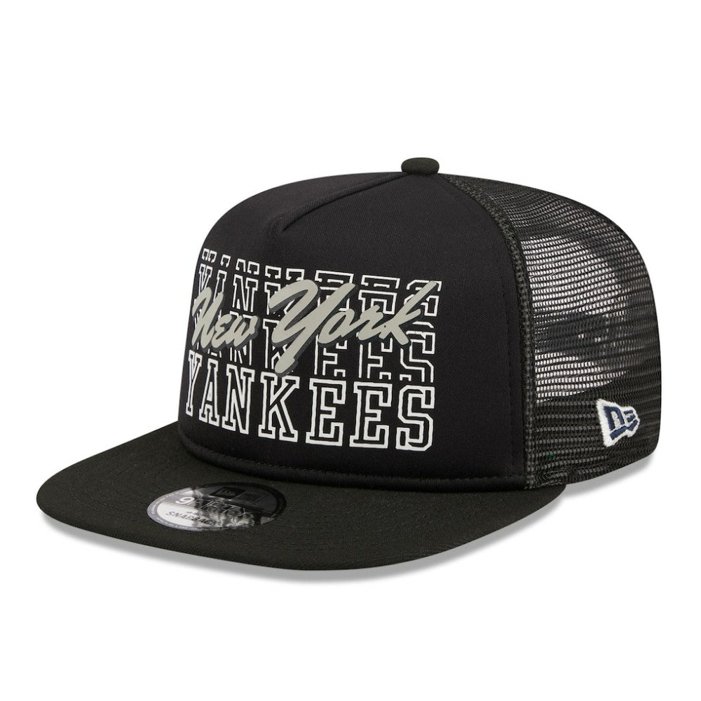 Black New York Yankees New Era  Street Team A-Frame Trucker 9FIFTY Snapback Hat