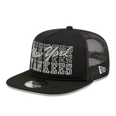 Black New York Yankees New Era  Street Team A-Frame Trucker 9FIFTY Snapback Hat