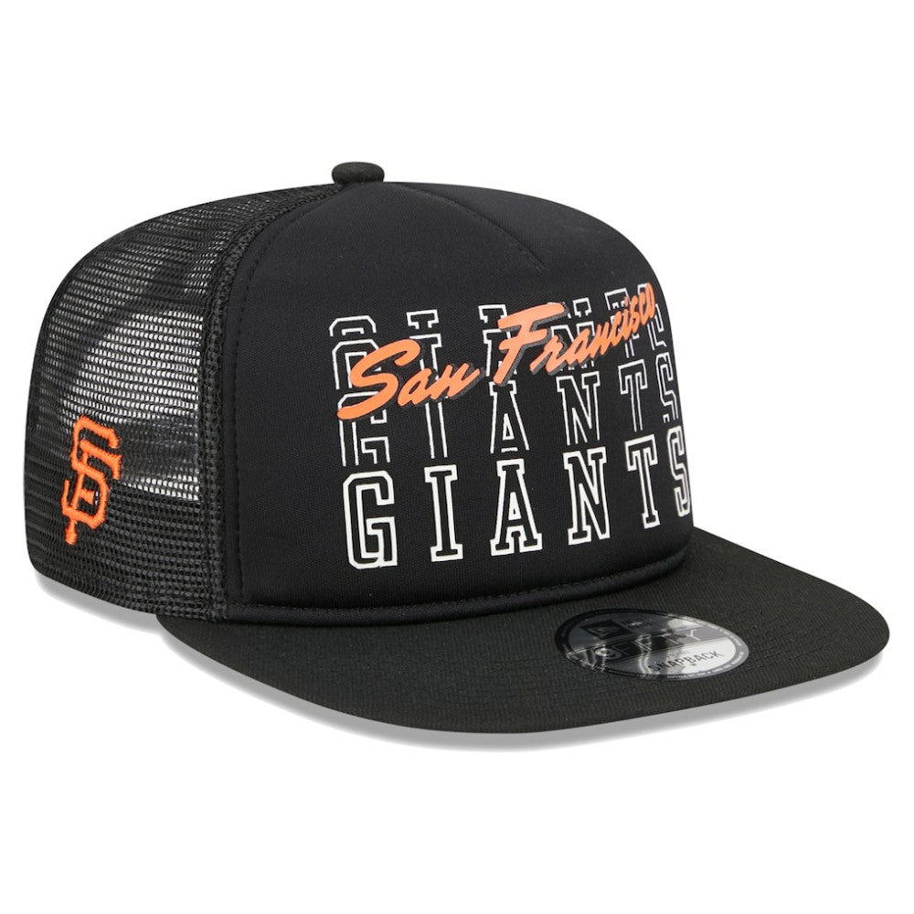 Black San Francisco Giants New Era  Street Team A-Frame Trucker 9FIFTY Snapback Hat