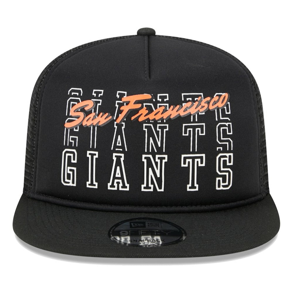 Black San Francisco Giants New Era  Street Team A-Frame Trucker 9FIFTY Snapback Hat