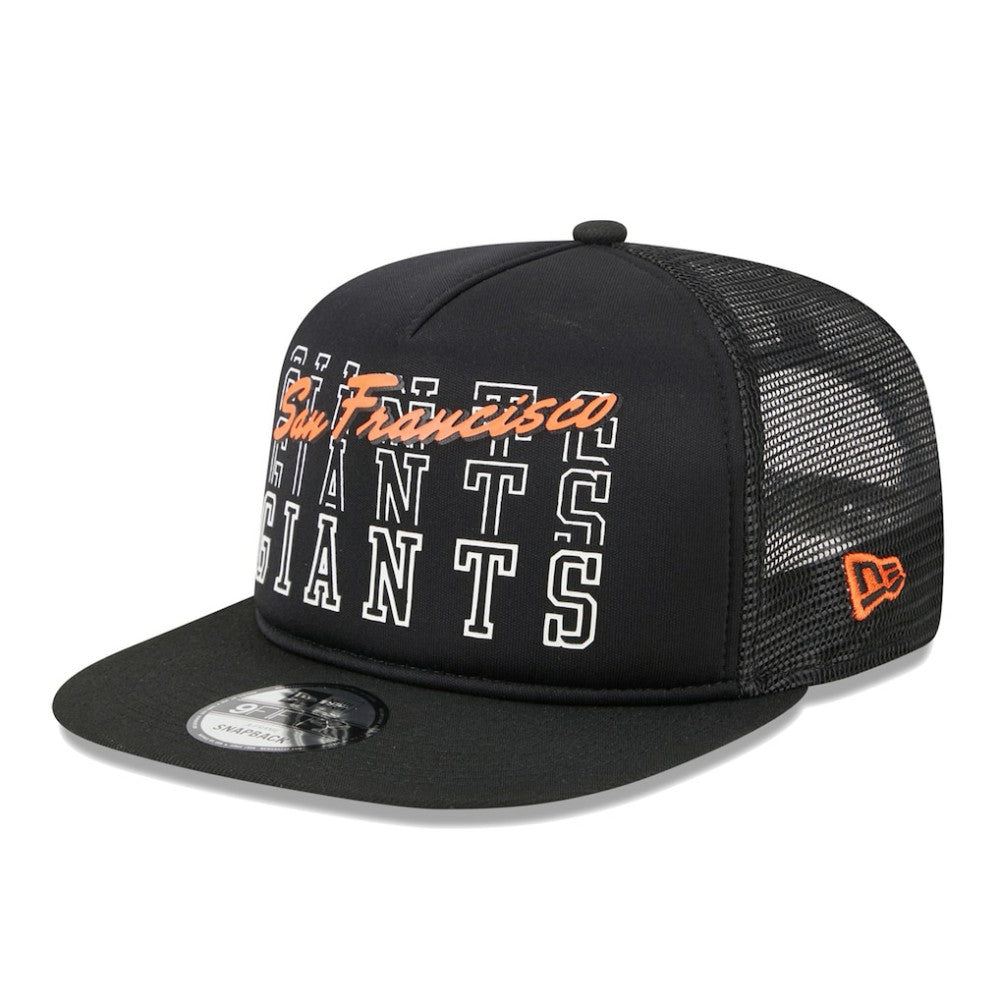 Black San Francisco Giants New Era  Street Team A-Frame Trucker 9FIFTY Snapback Hat