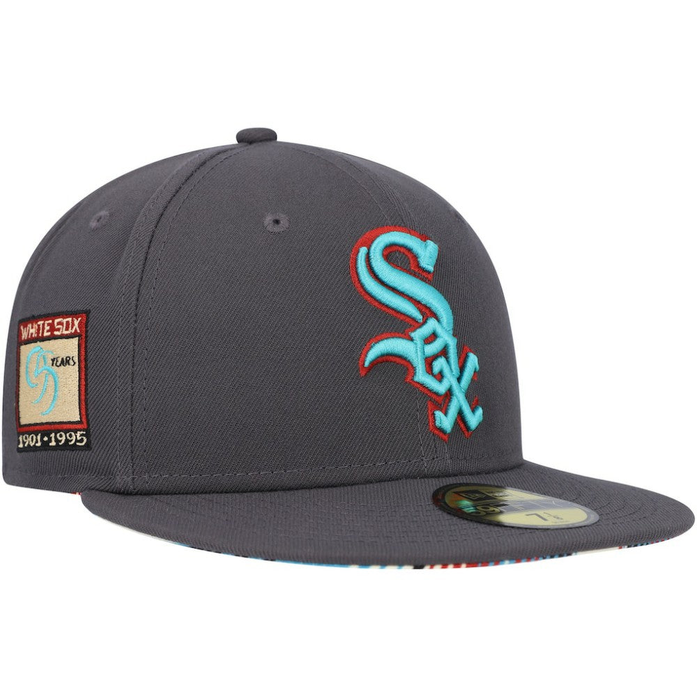 Graphite Chicago White Sox New Era  Print Undervisor 59FIFTY Fitted Hat