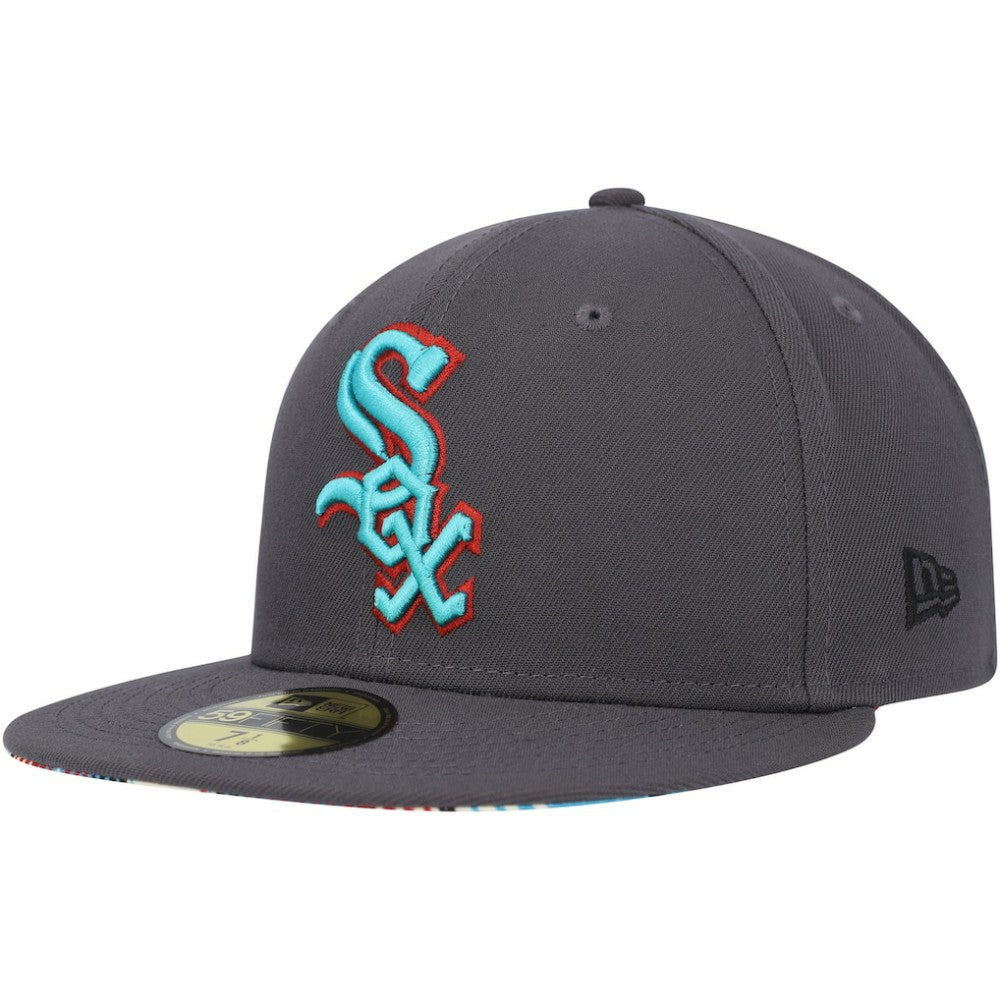 Graphite Chicago White Sox New Era  Print Undervisor 59FIFTY Fitted Hat