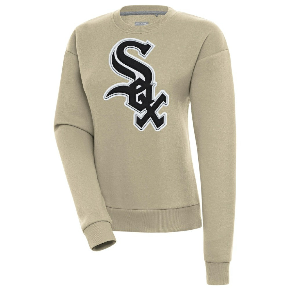 Khaki Chicago White Sox Antigua Women's Victory Pullover Sweatshirt