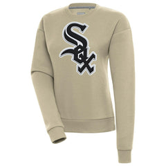 Khaki Chicago White Sox Antigua Women's Victory Pullover Sweatshirt