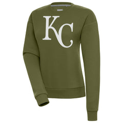 Olive Kansas City Royals Antigua Women's Victory Pullover Sweatshirt