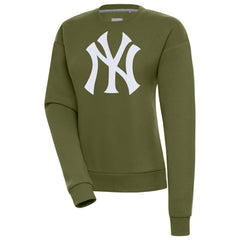 Olive New York Yankees Antigua Women's Victory Pullover Sweatshirt