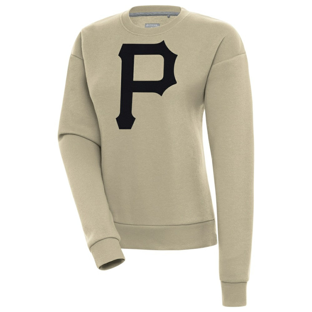 Khaki Pittsburgh Pirates Antigua Women's Victory Pullover Sweatshirt