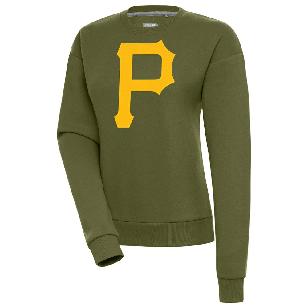Olive Pittsburgh Pirates Antigua Women's Victory Pullover Sweatshirt