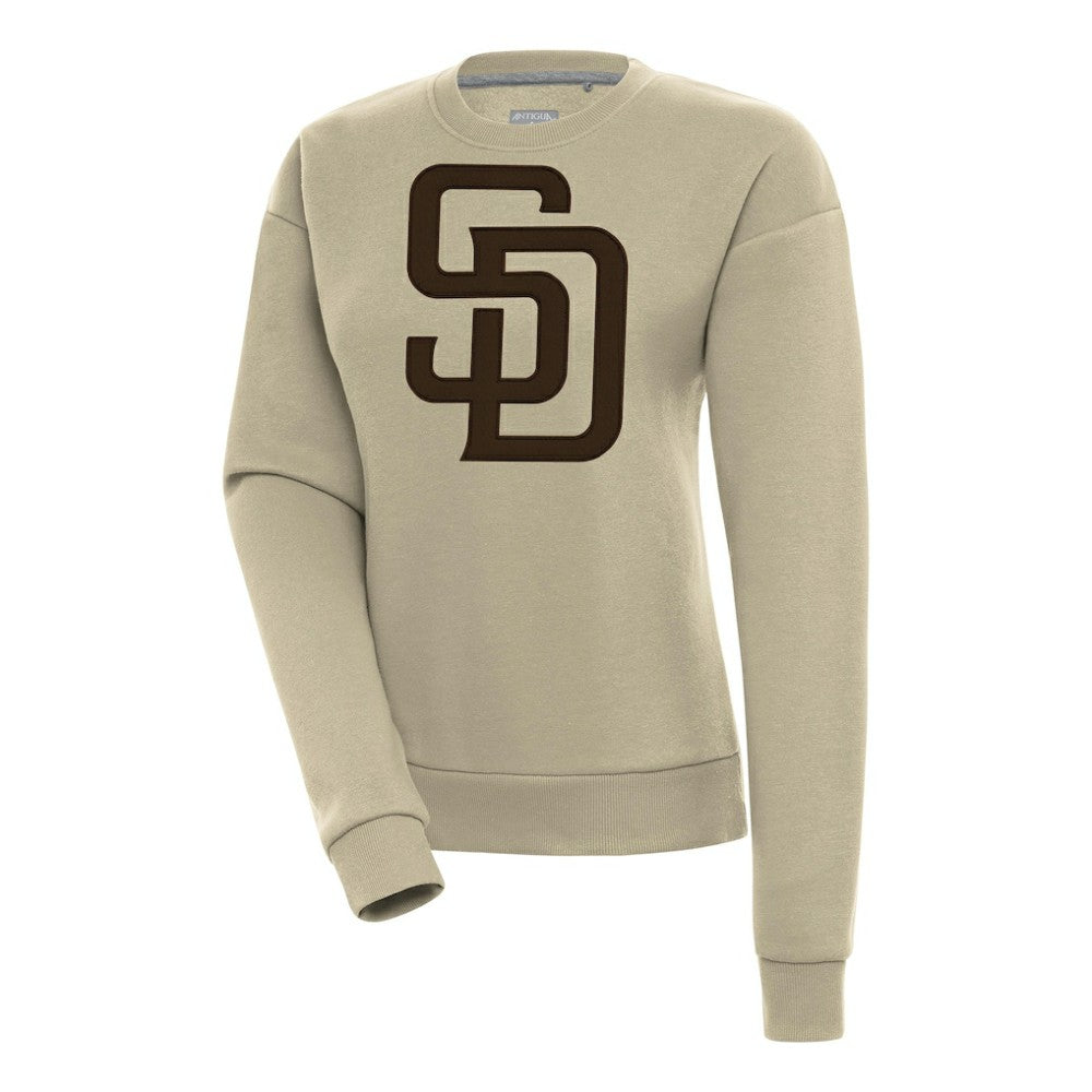 Khaki San Diego Padres Antigua Women's Victory Pullover Sweatshirt