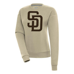 Khaki San Diego Padres Antigua Women's Victory Pullover Sweatshirt