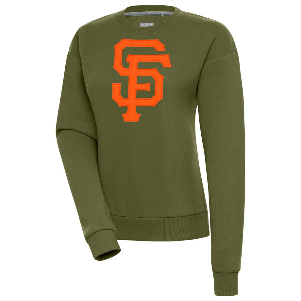 Olive San Francisco Giants Antigua Women's Victory Pullover Sweatshirt