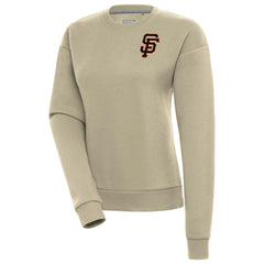Khaki San Francisco Giants Antigua Women's Victory Pullover Sweatshirt