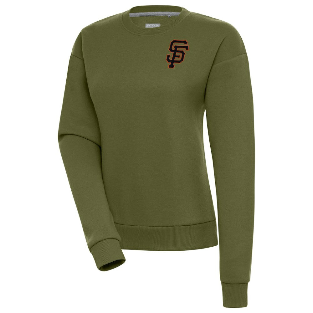 Olive San Francisco Giants Antigua Women's Victory Pullover Sweatshirt