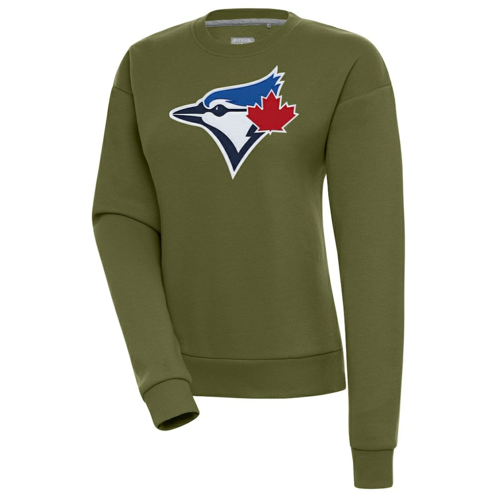 Olive Toronto Blue Jays Antigua Women's Victory Pullover Sweatshirt