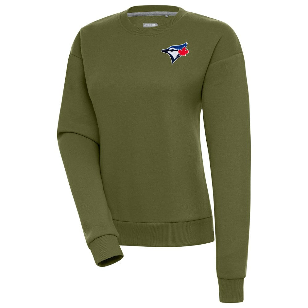 Olive Toronto Blue Jays Antigua Women's Victory Pullover Sweatshirt