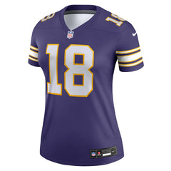 Justin Jefferson  Women's Alternate Legend Player Performance Top - Minnesota Vikings Tops