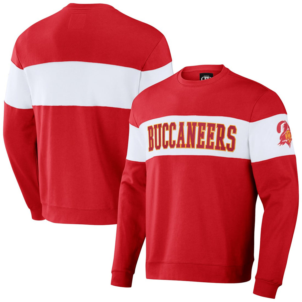 NFL x Darius Rucker Collection Team Color & White Pullover Sweatshirt - Tampa Bay Buccaneers Pullover