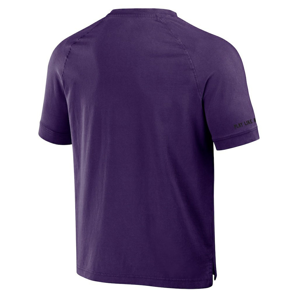 NFL x Darius Rucker Collection Washed Raglan Henley T-Shirt - Baltimore Ravens T-shirts