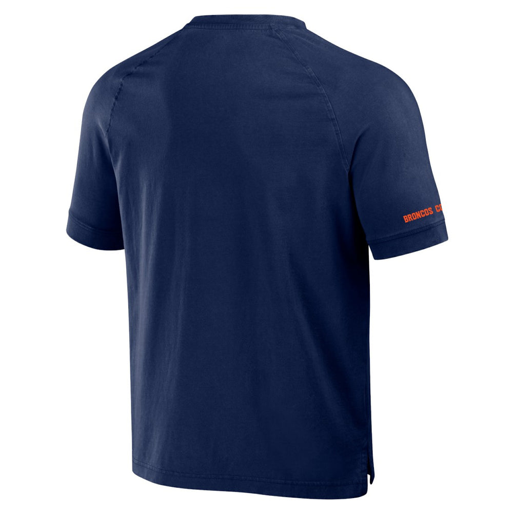 NFL x Darius Rucker Collection Washed Raglan Henley T-Shirt - Denver Broncos T-shirts