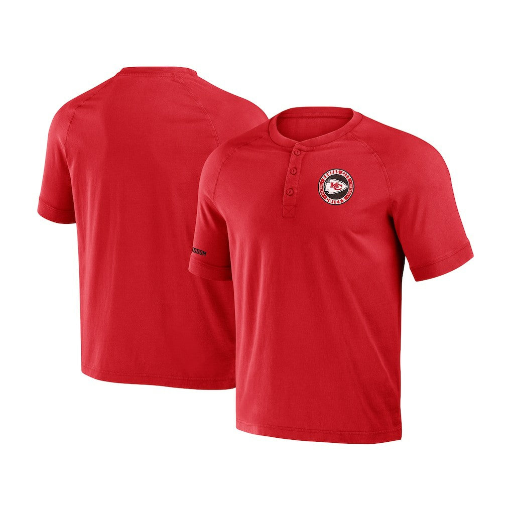 NFL x Darius Rucker Collection Washed Raglan Henley T-Shirt - Kansas City Chiefs T-shirts
