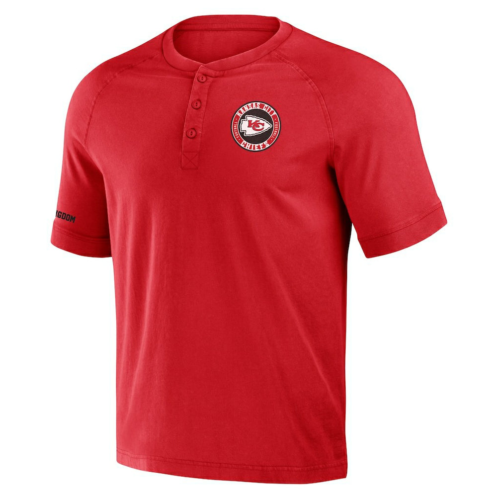 NFL x Darius Rucker Collection Washed Raglan Henley T-Shirt - Kansas City Chiefs T-shirts