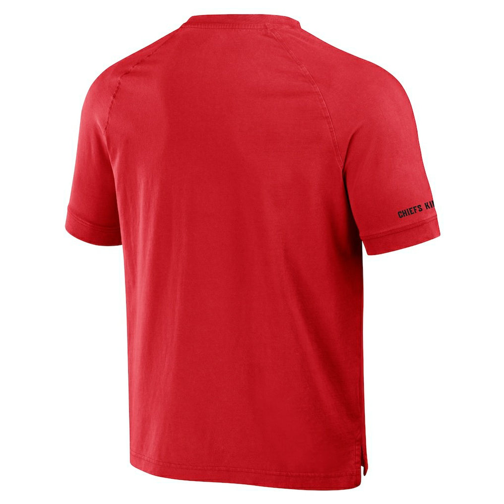 NFL x Darius Rucker Collection Washed Raglan Henley T-Shirt - Kansas City Chiefs T-shirts