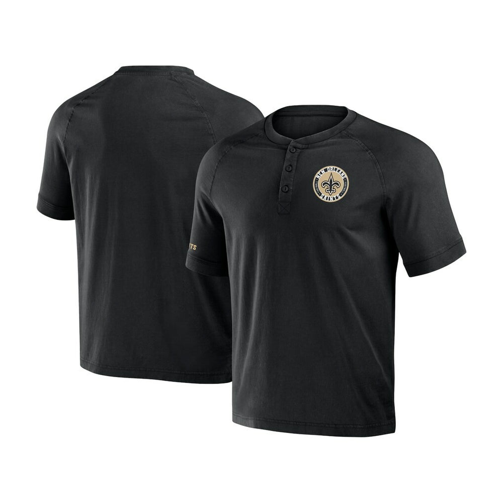 NFL x Darius Rucker Collection Washed Raglan Henley T-Shirt - New Orleans Saints T-shirts