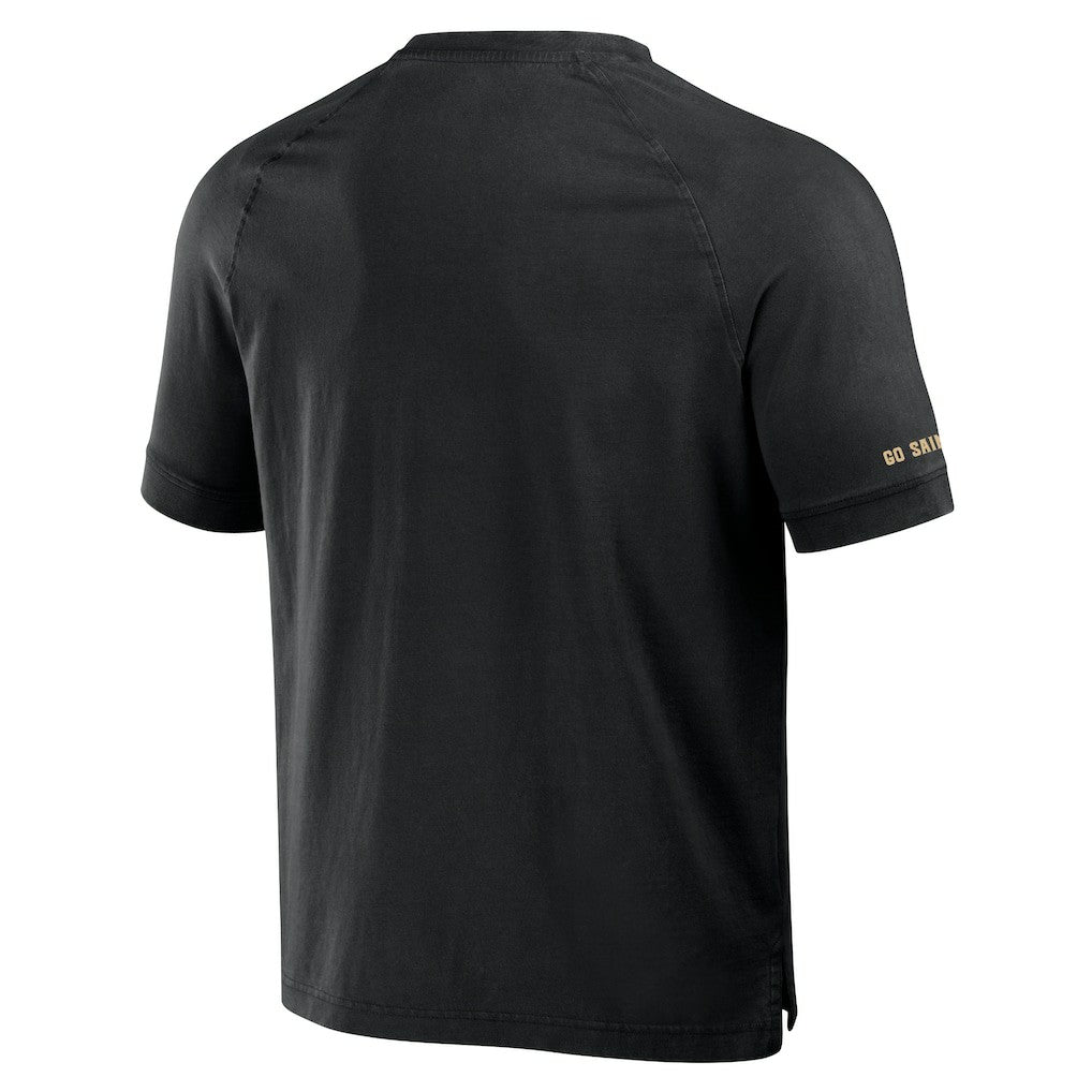 NFL x Darius Rucker Collection Washed Raglan Henley T-Shirt - New Orleans Saints T-shirts