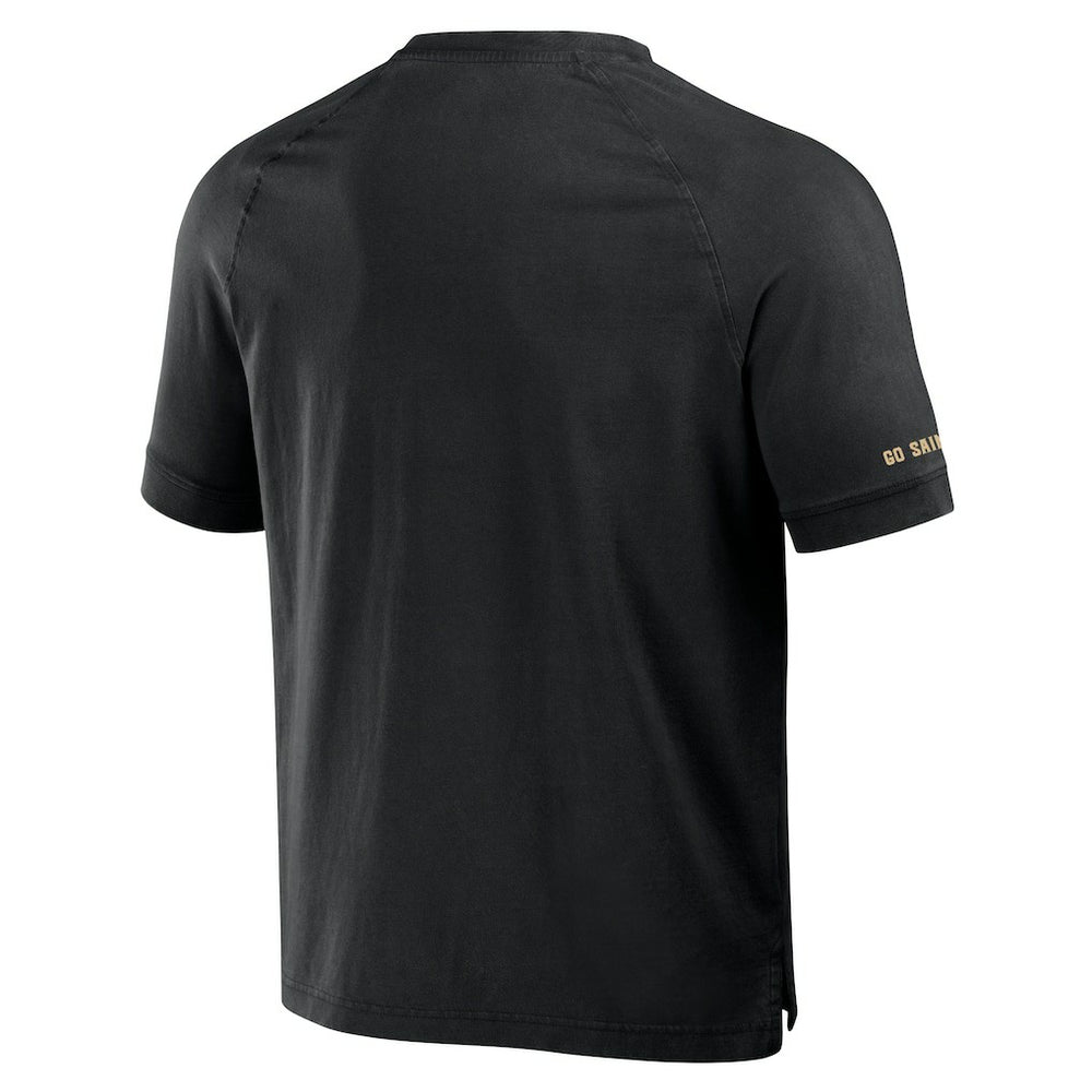NFL x Darius Rucker Collection Washed Raglan Henley T-Shirt - New Orleans Saints T-shirts