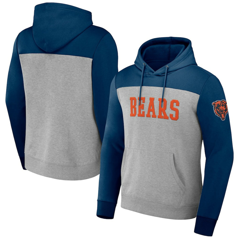 NFL x Darius Rucker Collection Color Blocked Pullover Hoodie - Chicago Bears Hoodies